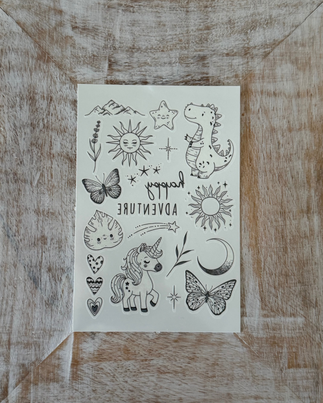Tatouages éphémères Happy Adventure